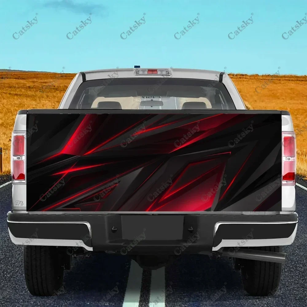 

Dark Red Abstract Car Tail Trunk Protect Vinly Wrap Sticker Decal Wheel Hood Decoration Engine Cover for SUV Off-road Pickup