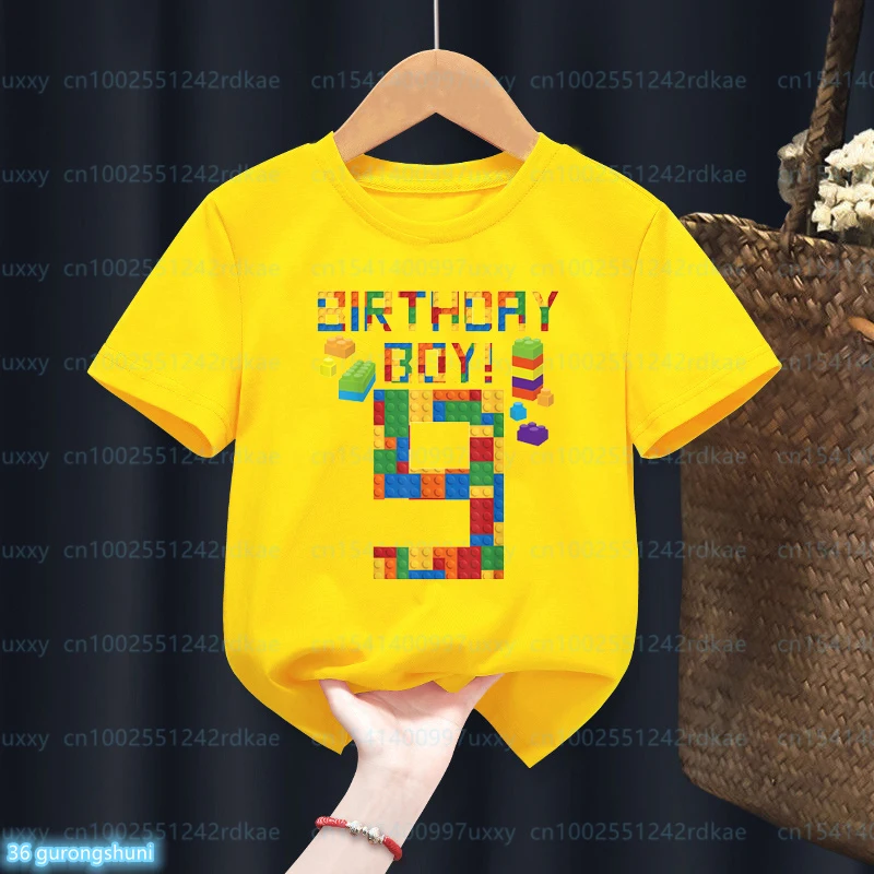 Новинка 2023, Детская футболка для мальчиков на день рождения 4-9 лет, модель Master Builder, платье на день рождения, милая детская футболка, рубашка для мальчиков, топы