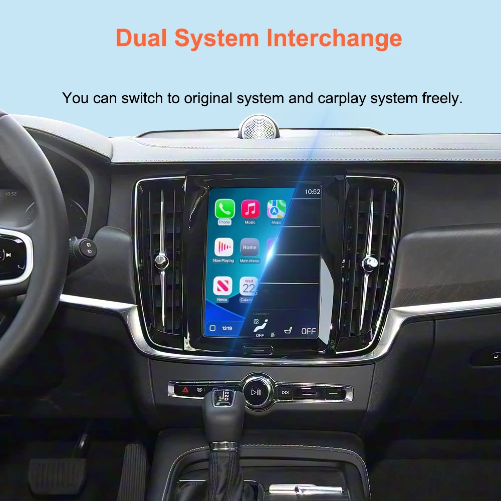 Bonroad Wireless CarPlay Android Auto Nachrüstkit-Modul für Volvo V60 V90 S60 XC40 XC60 XC90 S60 S90 2018-2022 Airplay Mirror – Detail 6