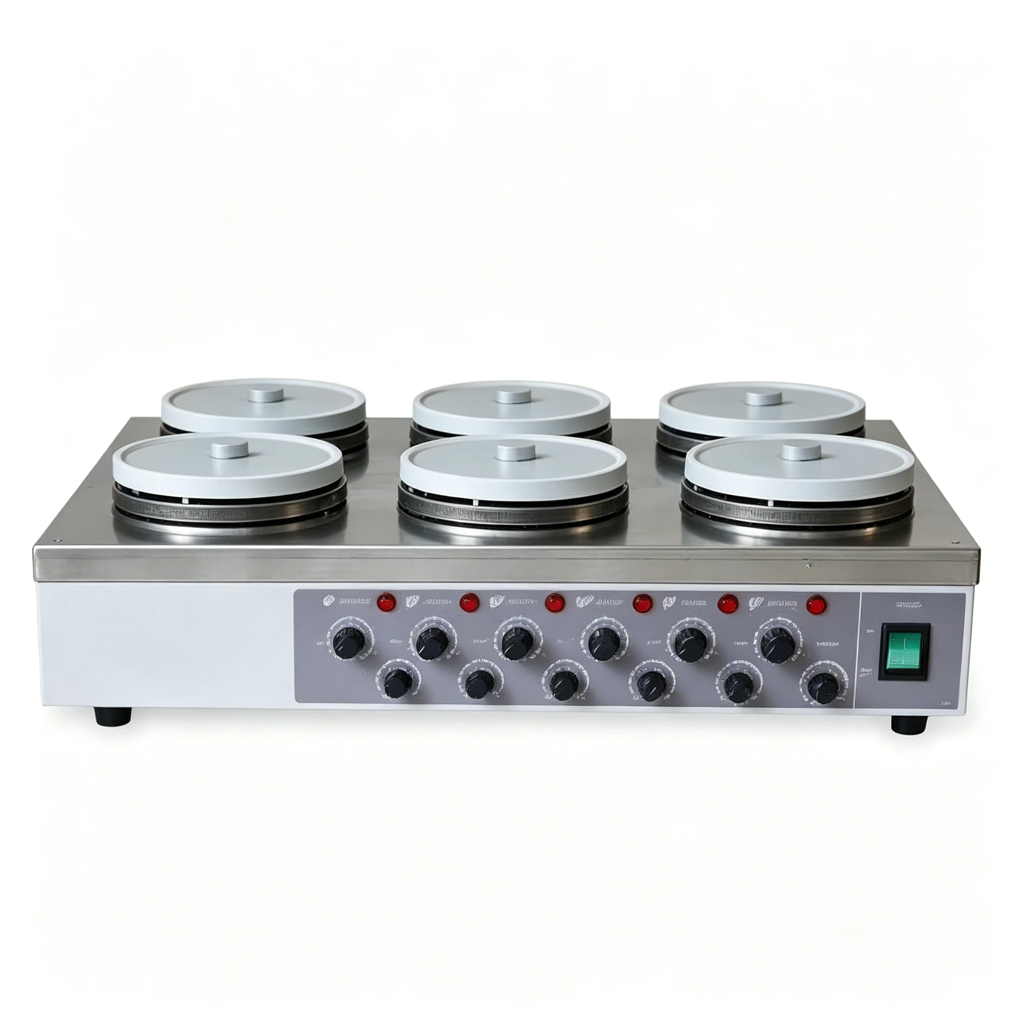 Laboratory Equipment Multi-position Analog Control Ceramic Hot Plate Magnetic Stirrer 6 Working Stations Independent Temperature