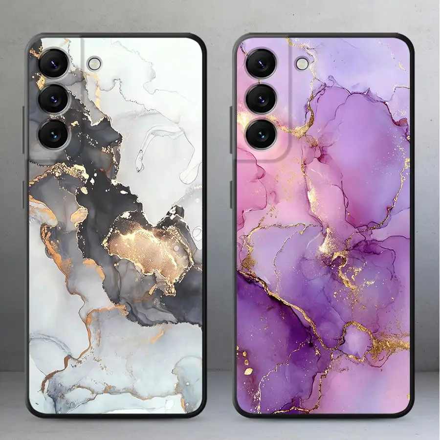 Colored Marble Phone Cover Case for Samsung Galaxy A57 A26 A32 A24 A37 A22 A55 A23 A25 A73 A51 A53 A35 A52 A36 A72 A71