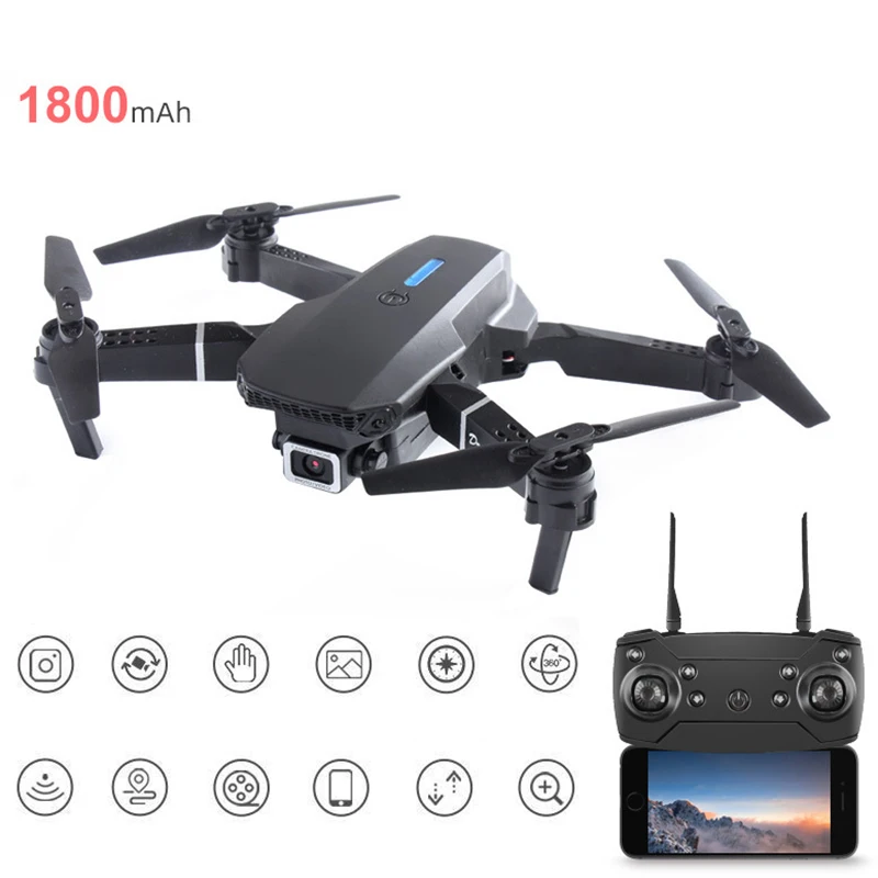 

Mini Folding Remote Control Drone Quadcopter With Camera E88 4K Profesional Aerial Photography Aircraft Four-axis Drones New