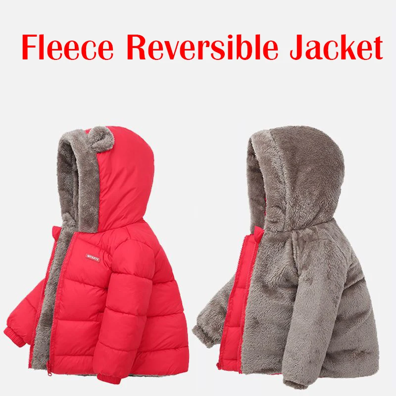 

Kids Cotton Clothing Thickened Down Girls Jacket Baby Children Winter Warm Coat Zipper Hooded Costume Boys Outwear