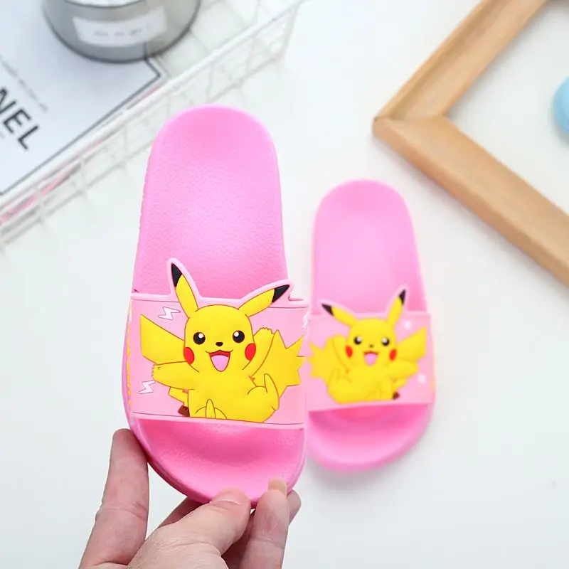 2024 Summer Pikachu Children's Men And Women Baby Home Leisure EVA Anti Slip Slippers For 5 Years Old kids shoes