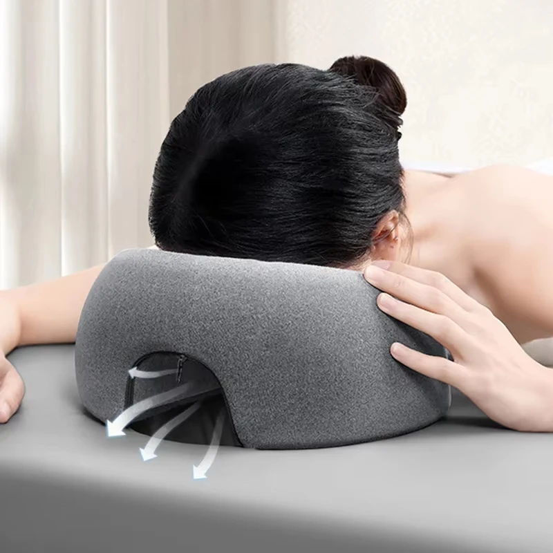 Memory Foam Ergonomic Prone Pillow, Comfort Face‑down Resting Headrest, Multi‑purpose Pillow For Home Use Beauty Salon Massage