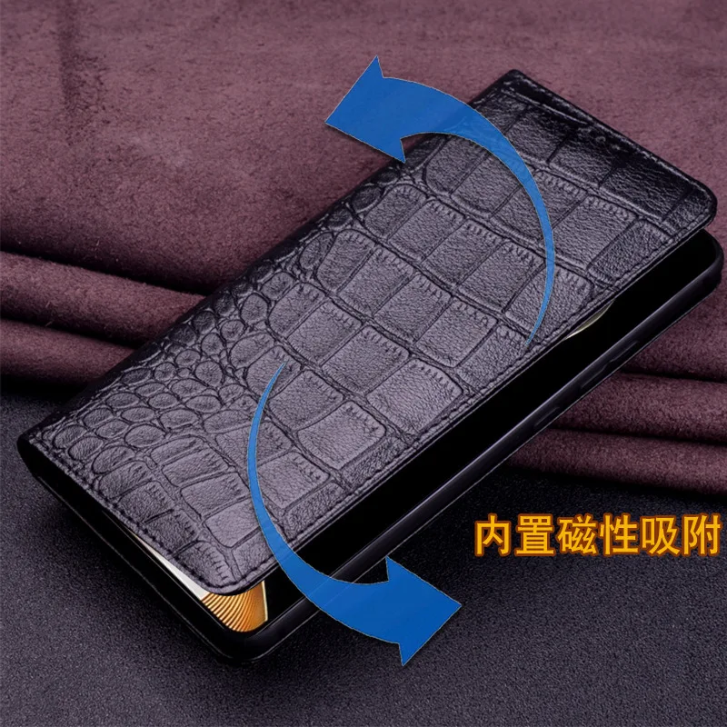 Wobiloo Luxury Real Cowhide Genuine Leather Flip Phone Cases For Vivo S19 Pro Hell Full Cover Pocket Bag Case For Vivo S18e S17e