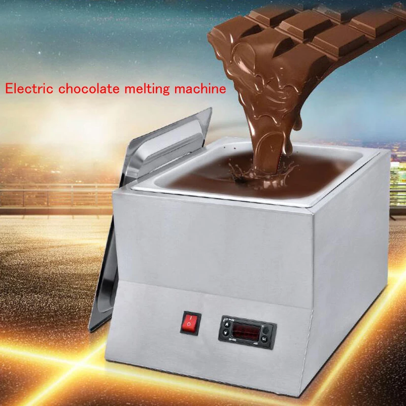 Horno eléctrico de fusión de Chocolate de un solo cilindro, 1 bandeja, de acero inoxidable, para uso comercial y doméstico