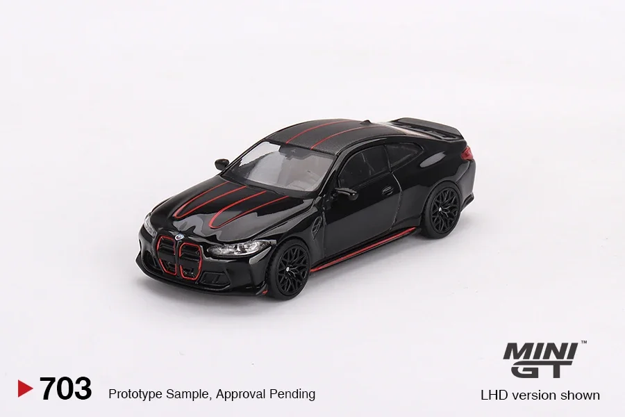 MINIGT 1/64 BMW M4 CSL Black Sapphire MGT00703-MJ Car Alloy Toys Motor Vehicle Diecast Metal Model Kids Xmas Gift Toys for Boys