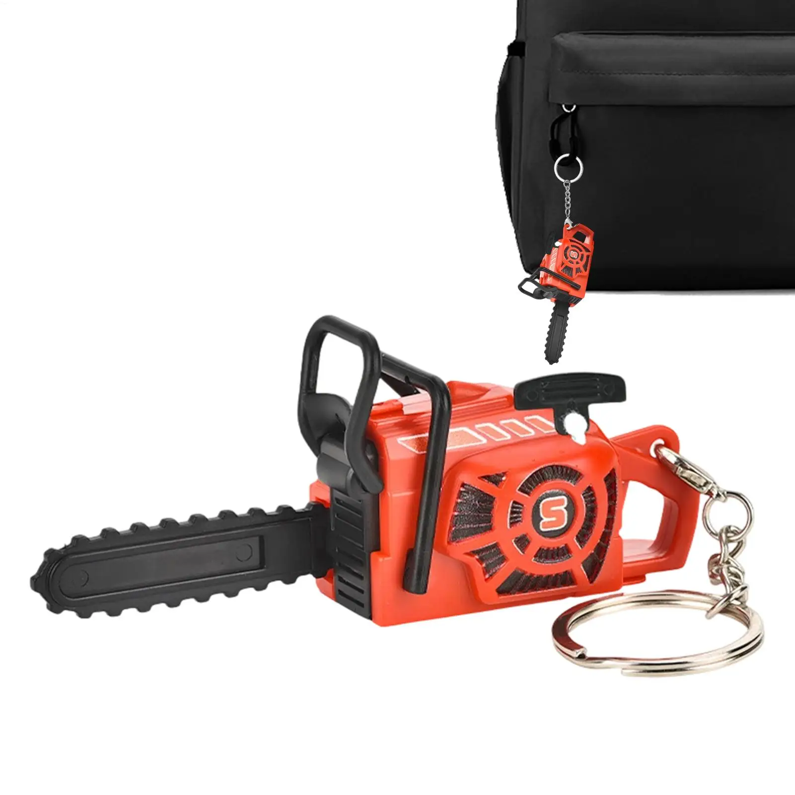 ABS Toy Chainsaw Keychain Stress Relief Toy for Keys Backpack Bag pendant Mini Chainsaw Toy Funny Gift Gadget Chainsaw Key Ring