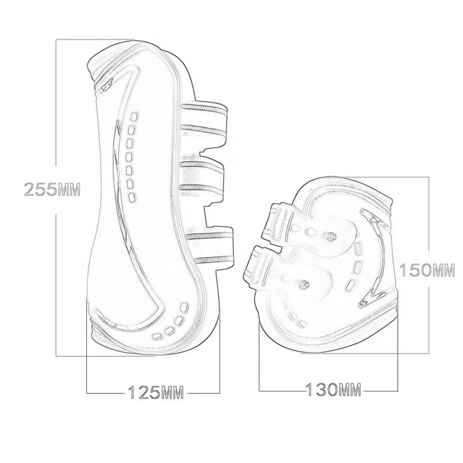 Protecteur de tendon multifonction absorbant les chocs, bottes de cheval, jambes avant et postérieures, 4 pièces