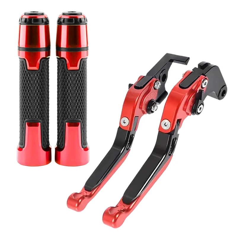 

For Aprilia Dorsoduro 750 2008-2016 Dorsoduro 900 17-20 SMV900 SMV1200 Folding Adjustable Brake Clutch Levers & Handlebar Grips