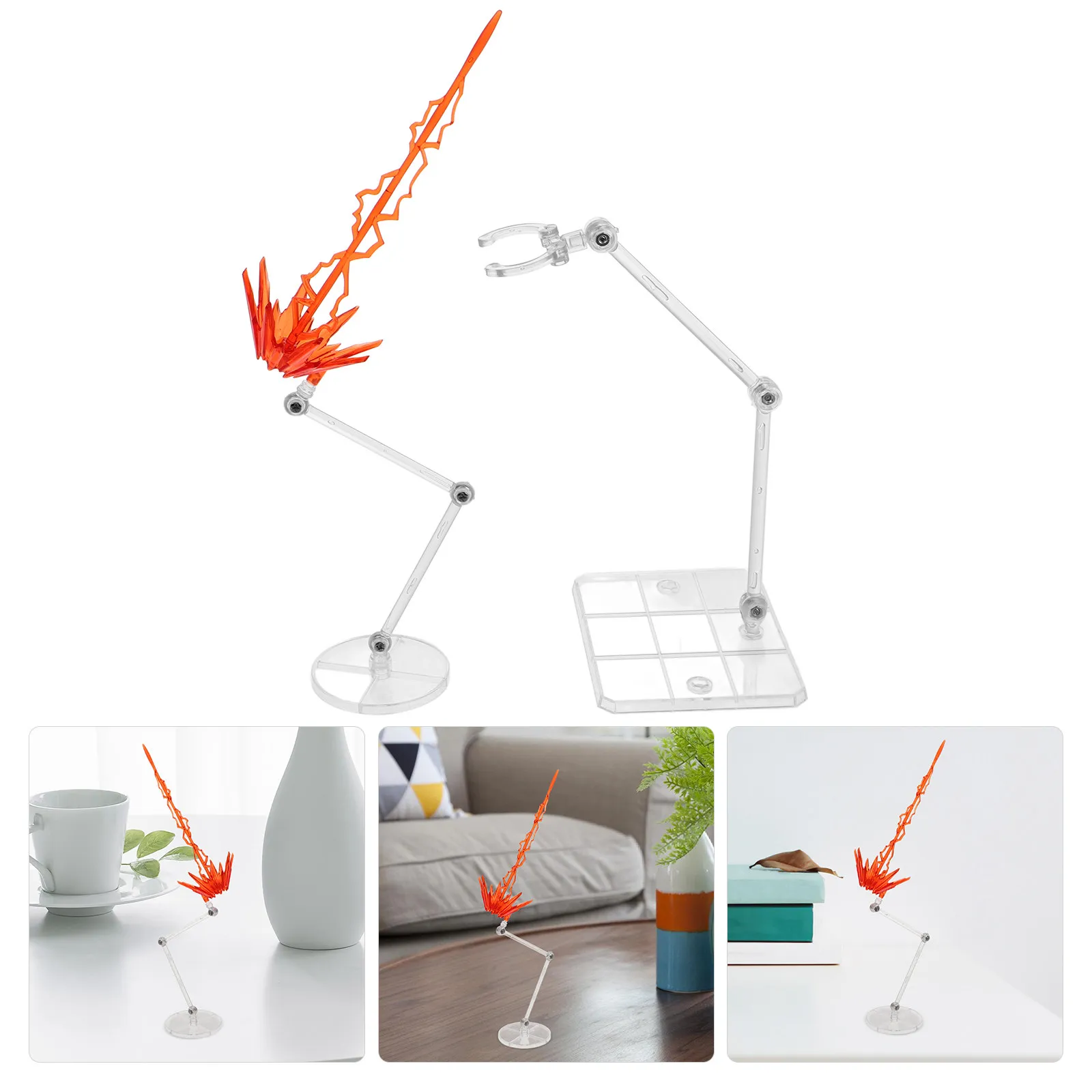 

Набор из 1 шт.: Подставка-держатель для фигурок с устойчивым основанием, портативная, креативная, для аниме-фигурок