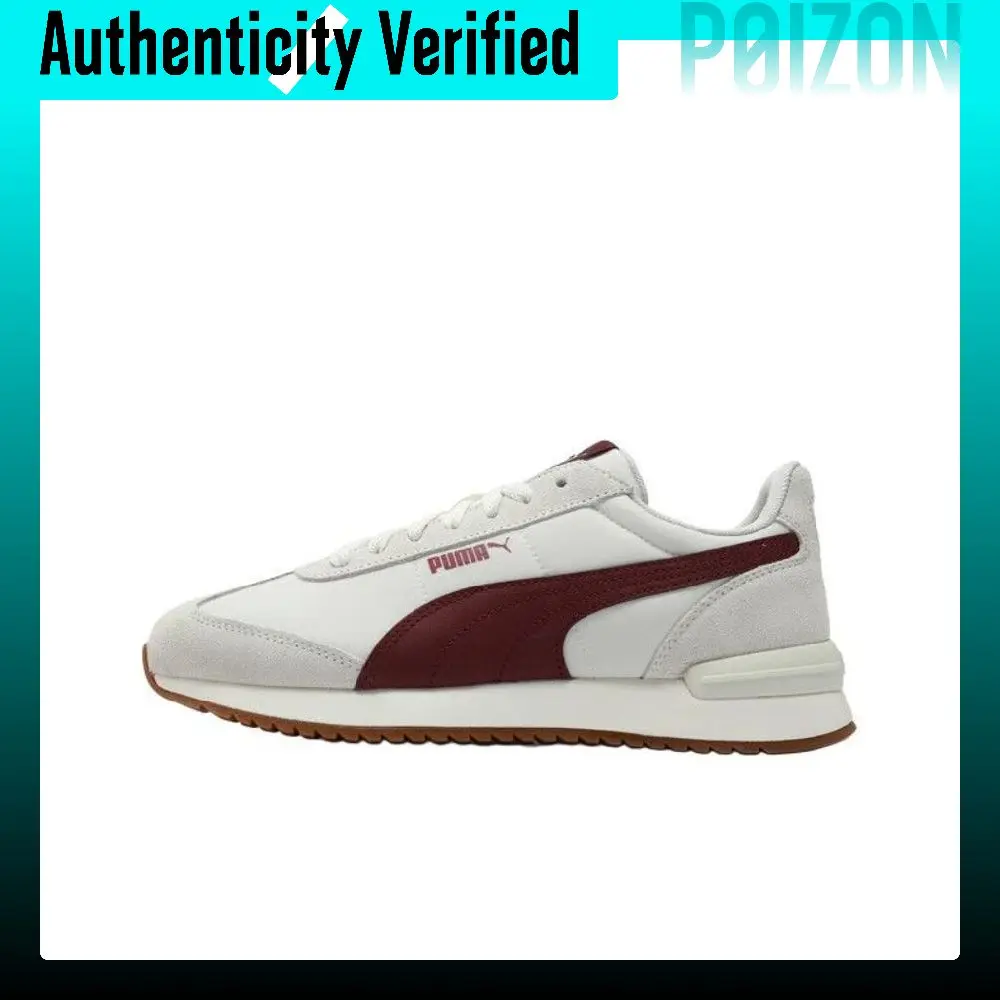 PUMA R78 Nylon Low top Casual Shoes Unisex White Red 399250-14
