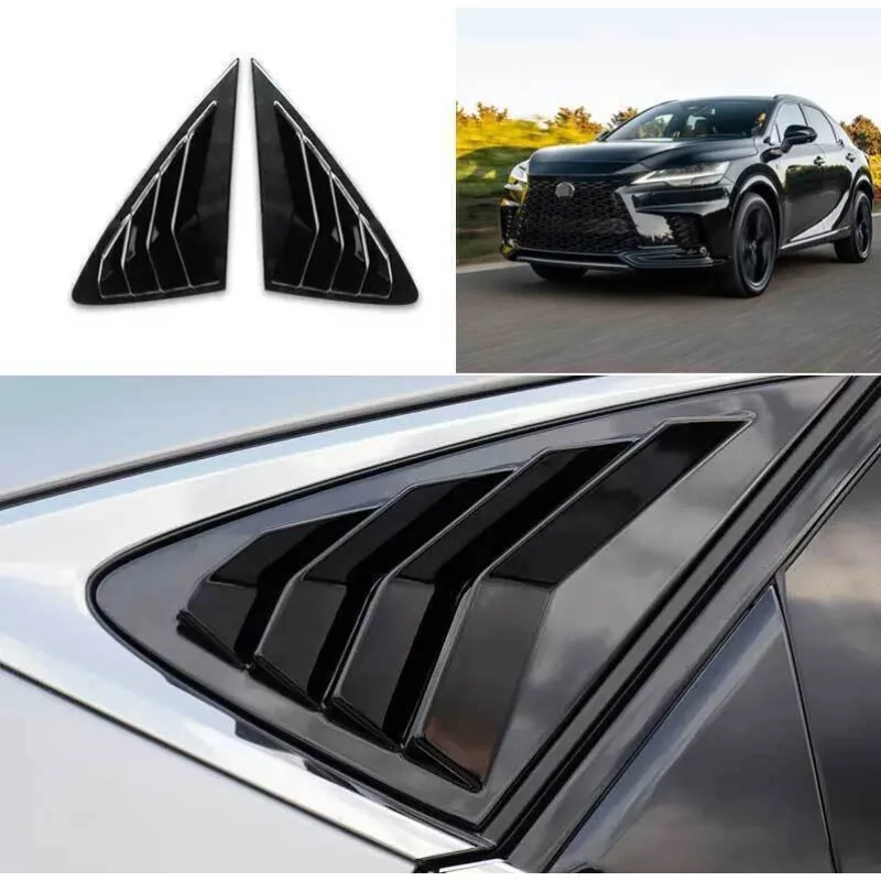 

For Lexus NX 250 300 350h 450h+ 2022+ Black Side Window Quarter Louver Shutters