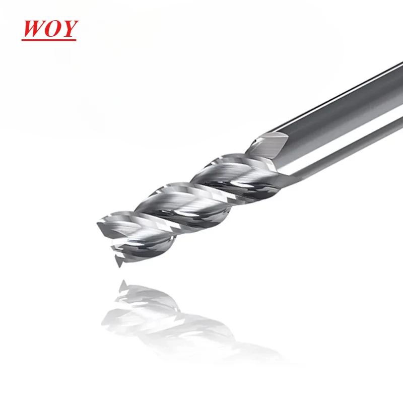 

WOY Milling Cutter 50.0-75.0MM Length Tungsten Steel Carbide 3-Flutes Flat End Mills For CNC Machining 10CPS Endmills Tools