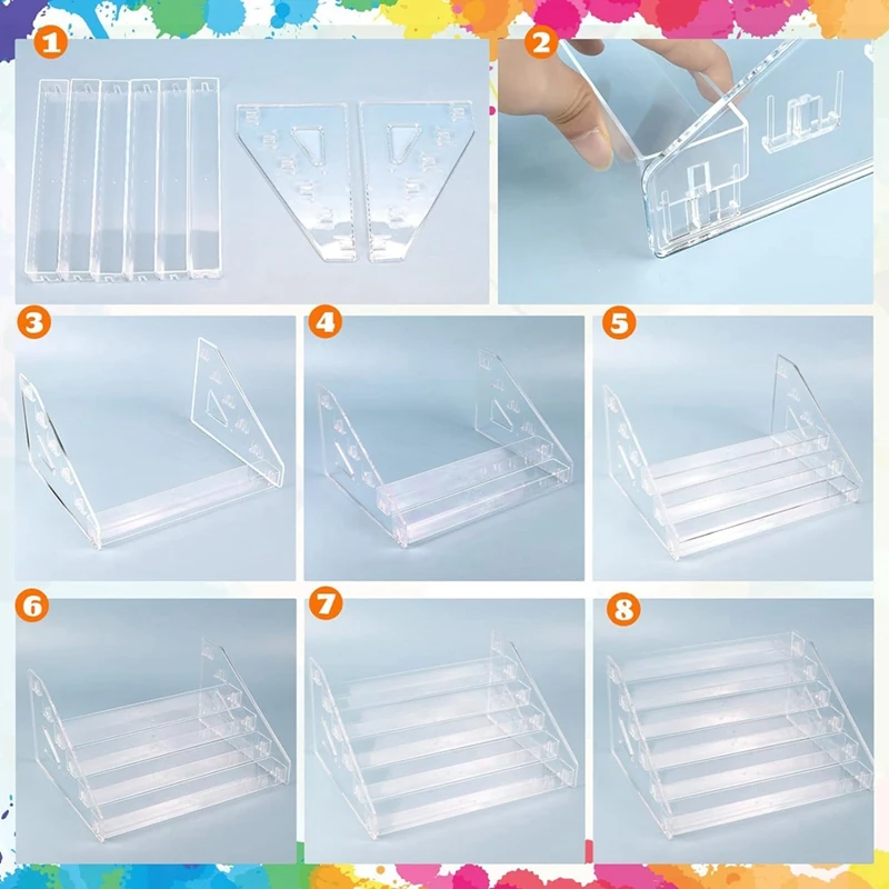 Comprehensive 6-Layer Paint Bottle Storage Box With Brush Holder For Craft Enthusiasts