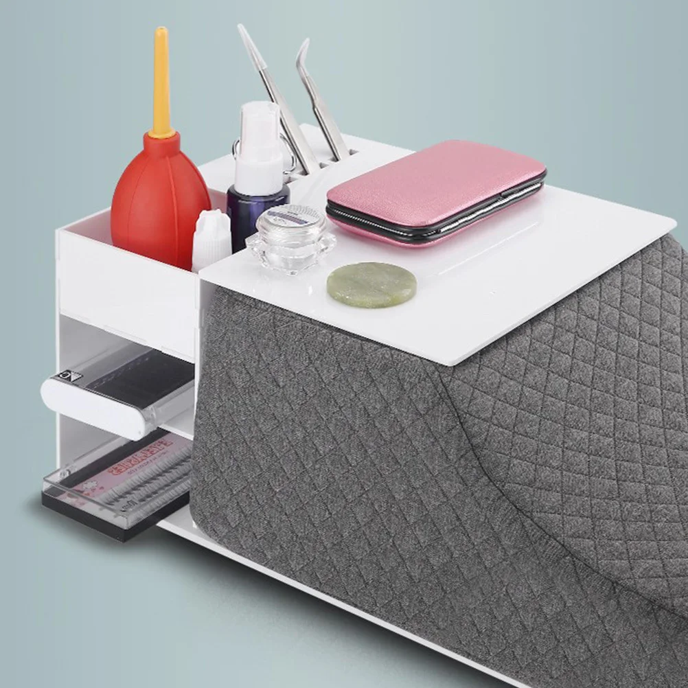 

1Pcs Eyelash Grafting Acrylic Console Premium Material Multi-Function Storage Rack for Beauty Salon Home Use White