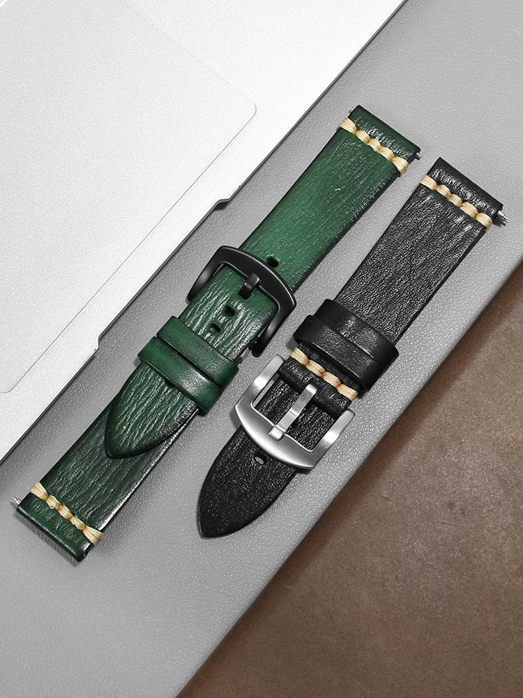 Compatible with GYCCI Little Bee YA126487 Gucci series genuine leather watch strap