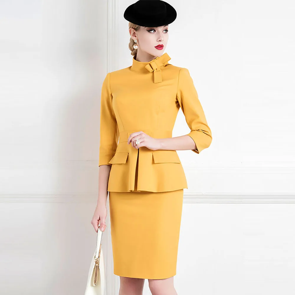 High End Women\'S Clothing Celebrity Temperament President\'S Suit Fashion Stewardess Professional Dress Goddess Fan Formal Dress