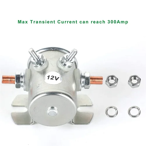 Imagen 2 del producto Relé de solenoide de servicio continuo Max 300A, 12V, CC, solenoide de arranque para carros de Golf, cabrestante, marino en punta