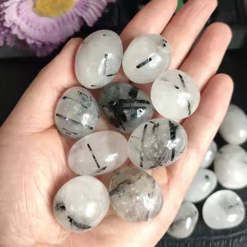 1pc Natural Black Tourmaline Quartz Crystal Tumbled Stone Healing Reiki Gemstone Polished Mineral Specimen Home Decoration Gift