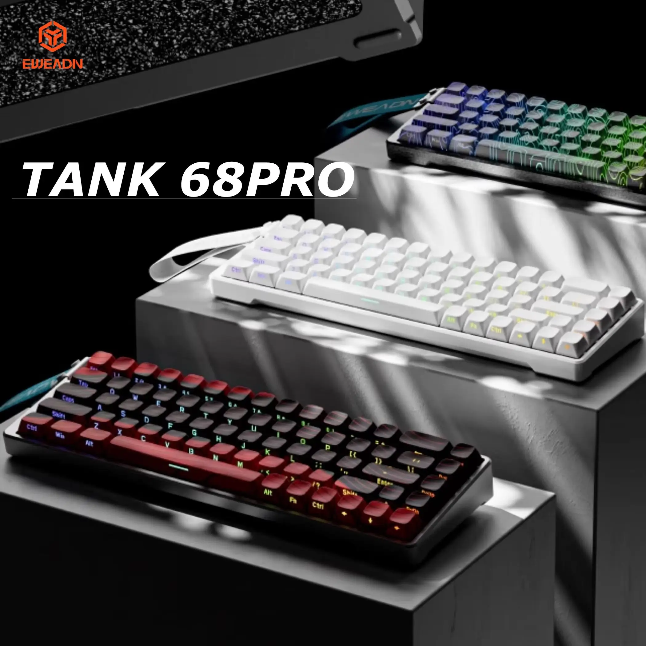 EWEADN Tank68 Pro Rapid Trigger Magnetic Switch Wired Gaming Mechanical Keyboard, Aluminum Alloy Housing, Adjustable Actu