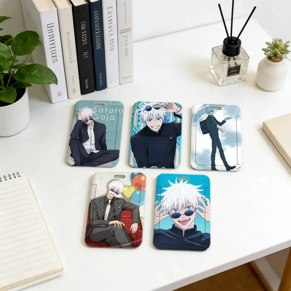 S-Satoru G-GojO-O Jujutsu Kaisen Komfortables Halsband mit Transparentem ID-Kartenhalter für Mitarbeiter-Büroausweise