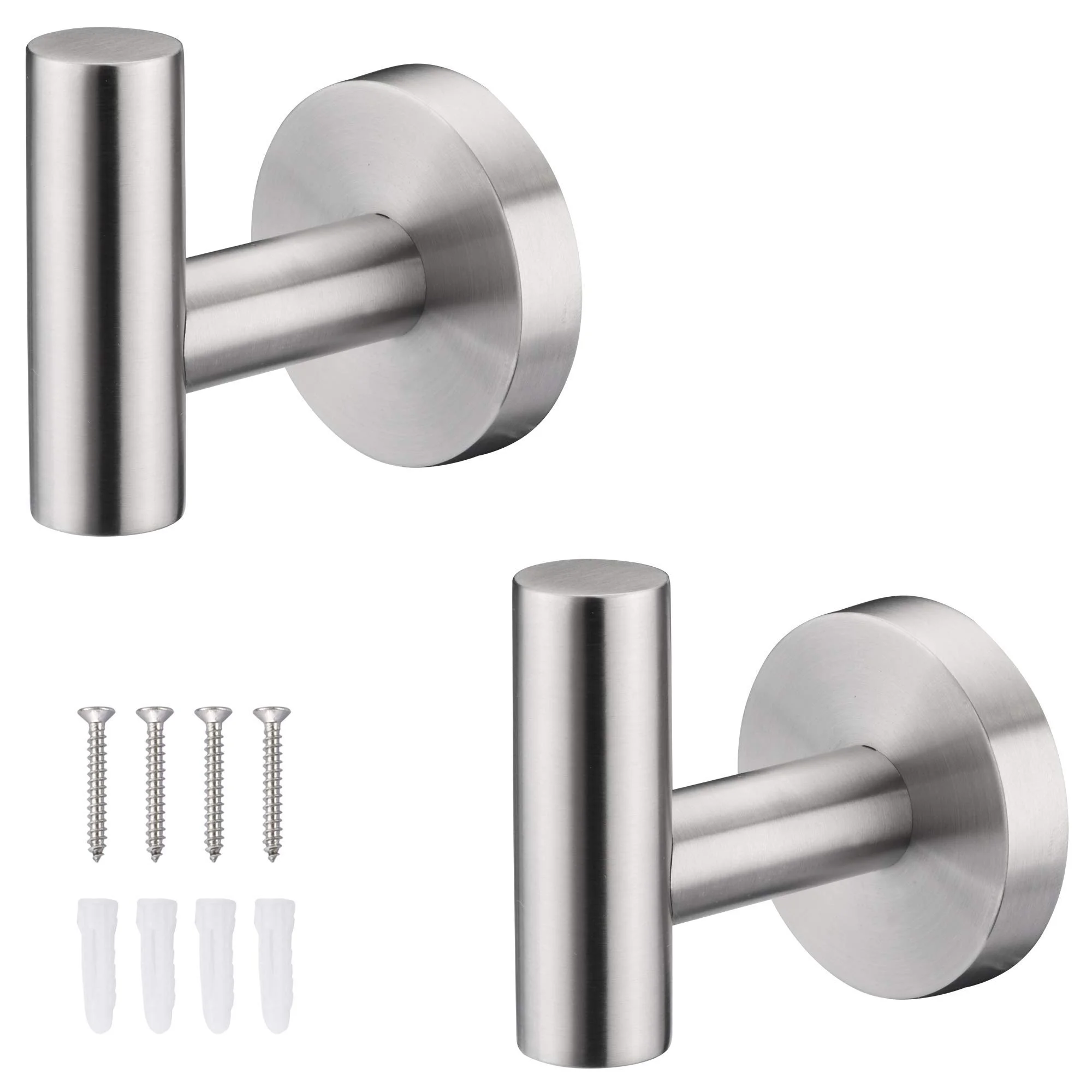 

Bathroom Towel Hook Shower Hook Wall Mounted SUS 304 Stainless Steel Modern Hand Towel Hook Brushed Nickel Robe Clothes Hook