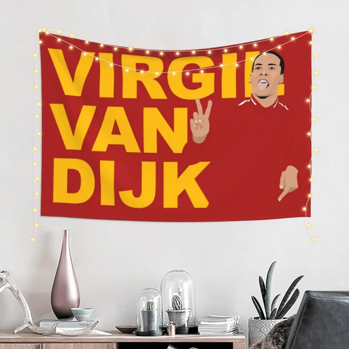 Virgil Van Dijk (Yellow) Tapestry Cute Room Things Bedroom Decoration Tapestry