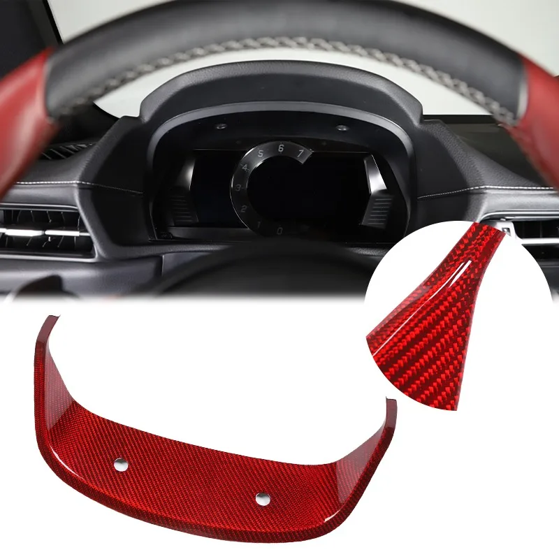 

Real carbon fiber For Toyota Supra 2019-2022 Car Center Control Dashboard Instrument Panel Display Upper Frame Accessories
