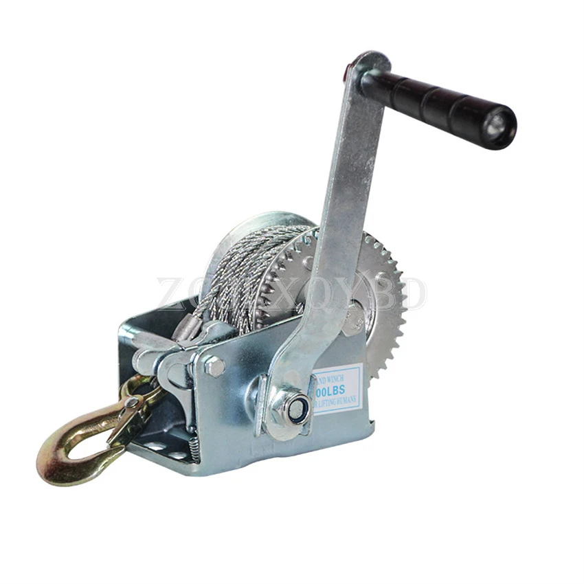 Hand Winch 600-1600 LBS Manual Winch Wire Rope Traction Hoisting Winch Complete Specifications