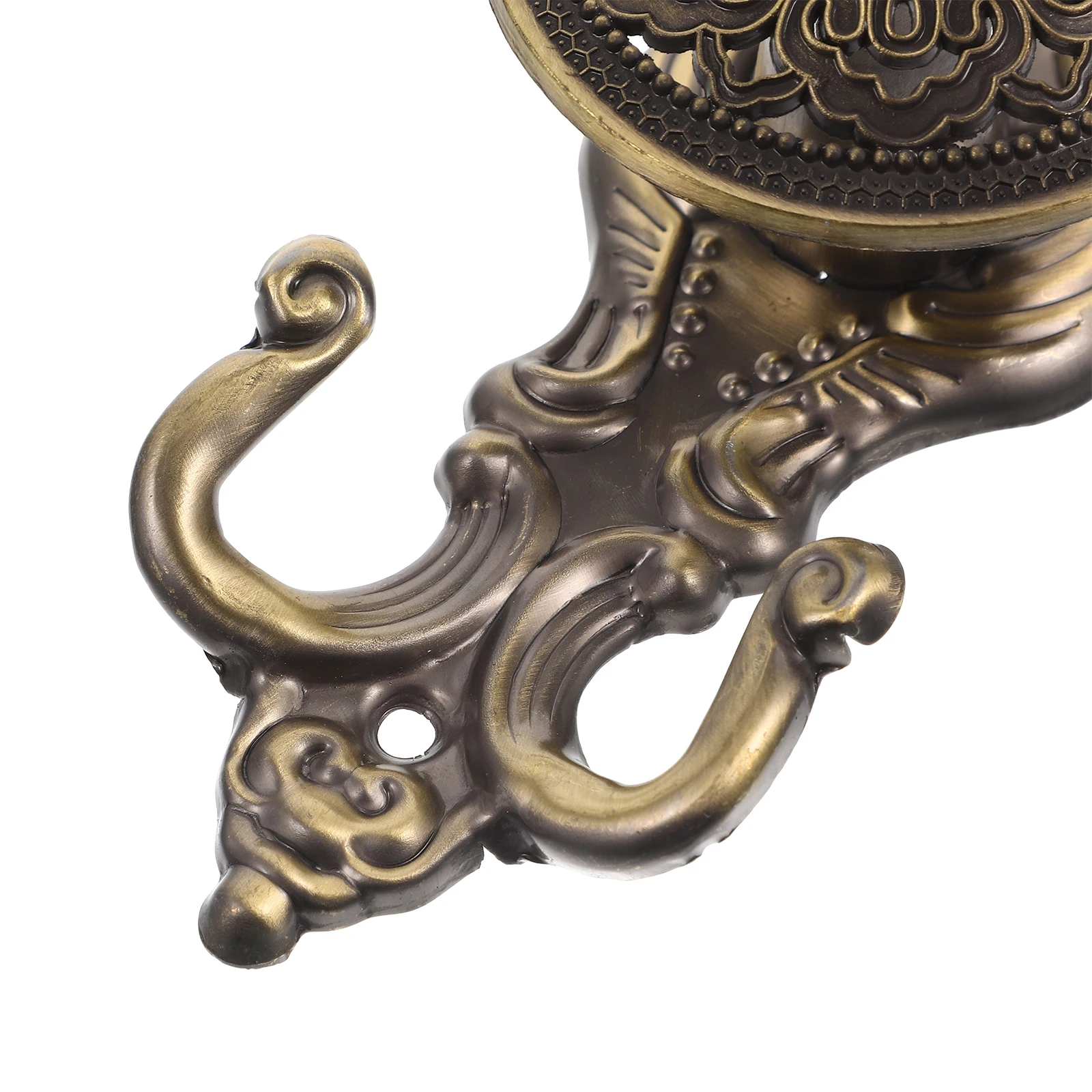 

2Pcs Water Drill Curtain Hooks Decorative Alloy Pothooks Classic Vintage Design Shower Window Door Curtain Accessories