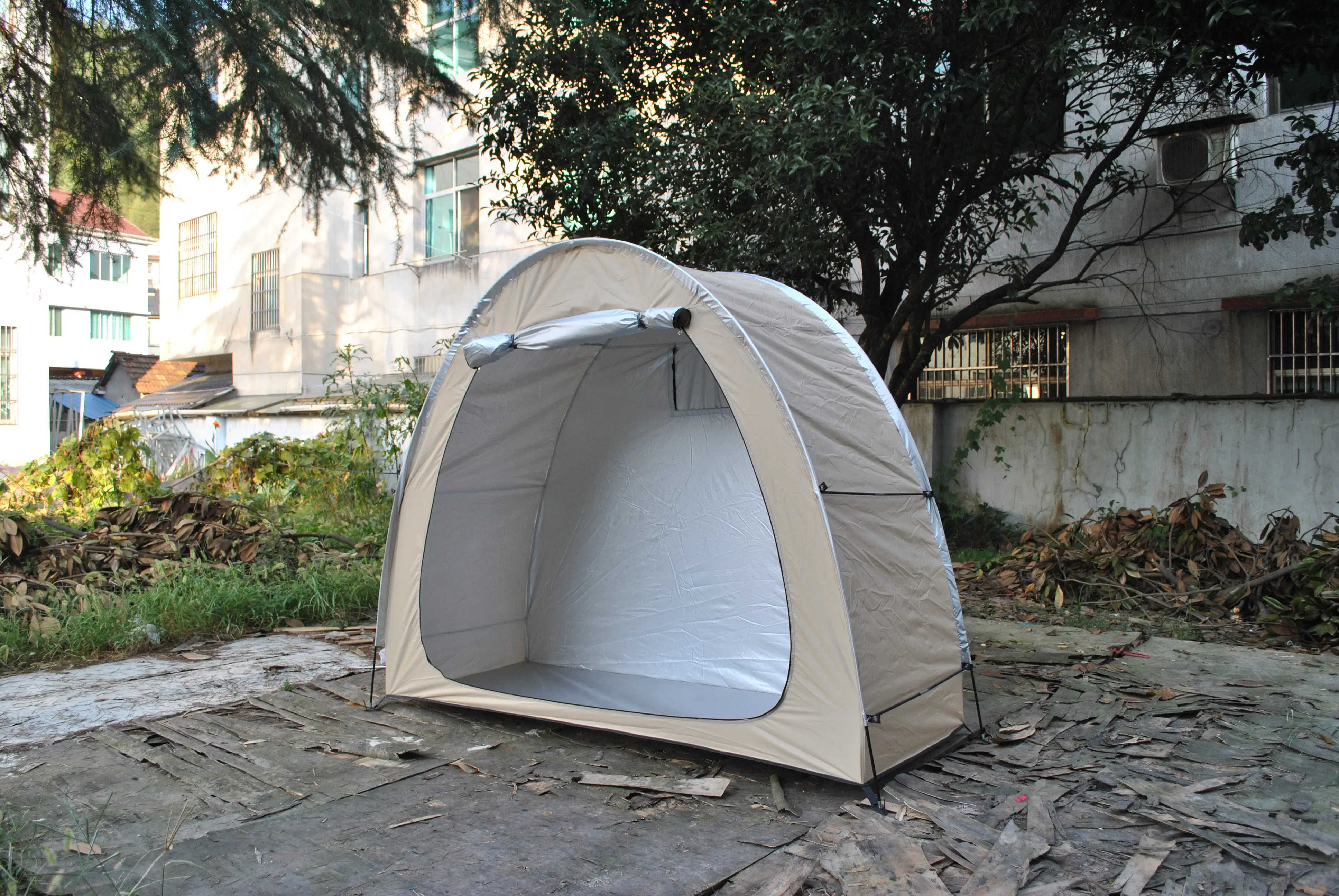 FOR Upgrade Beige Outdoor Cycling Bike Tent, Storage Room Tent, Motorcycle Tent Baby Car Canopy