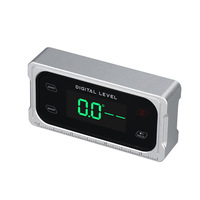 Touch digital display inclinometer box, double axis with magnetic buzzer, aluminum alloy mini electronic level, ruler angle