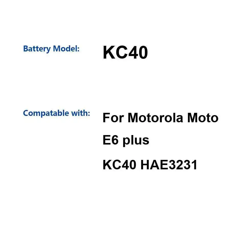 

Легкий аккумулятор мобильного телефона 3000 мАч для Motorola Moto E6 Plus KC40 HAE3231