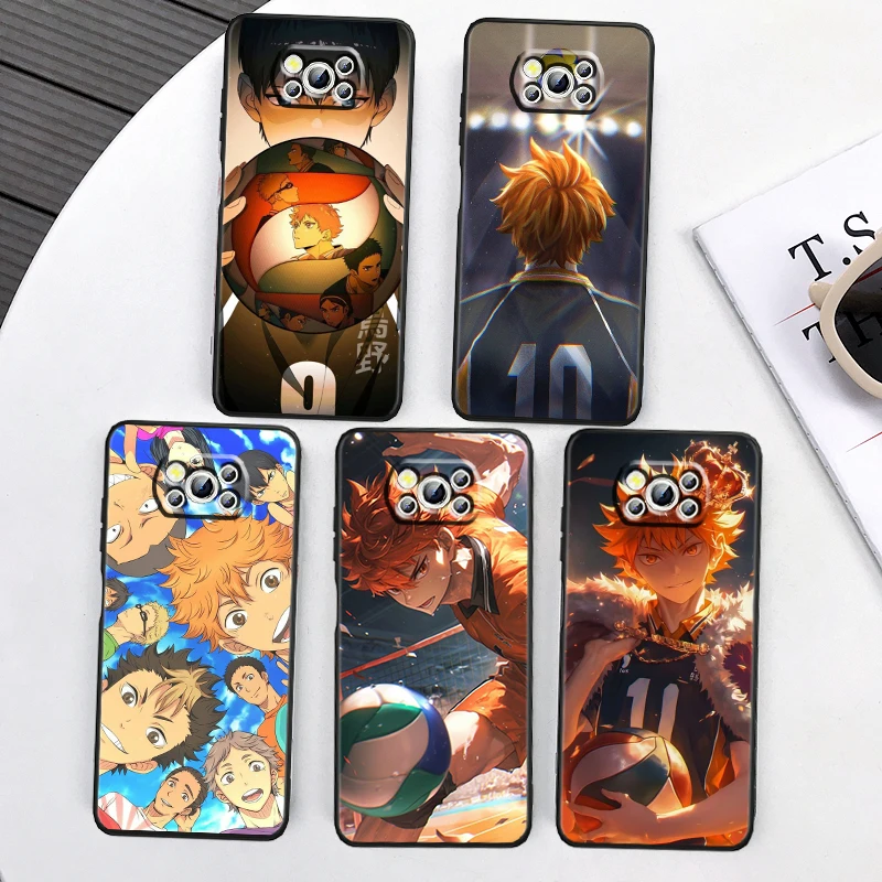 

Anime Haikyuu Cute Cool For Xiaomi Mi Poco F5 F4 F3 X6 X5 X4 X3 M6 M5 M5S M4 M3 C65 Pro GT NFC 5G Black Funda Phone Case