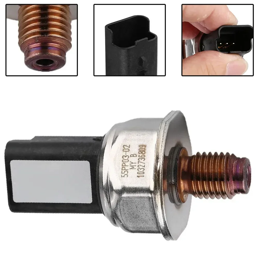 

Fuel Rail Pressure Sensor 1pc 55PP03-02 Black&Silver For SsangYong Kyron For Jaguar X-TYPE High Pressure Sensor