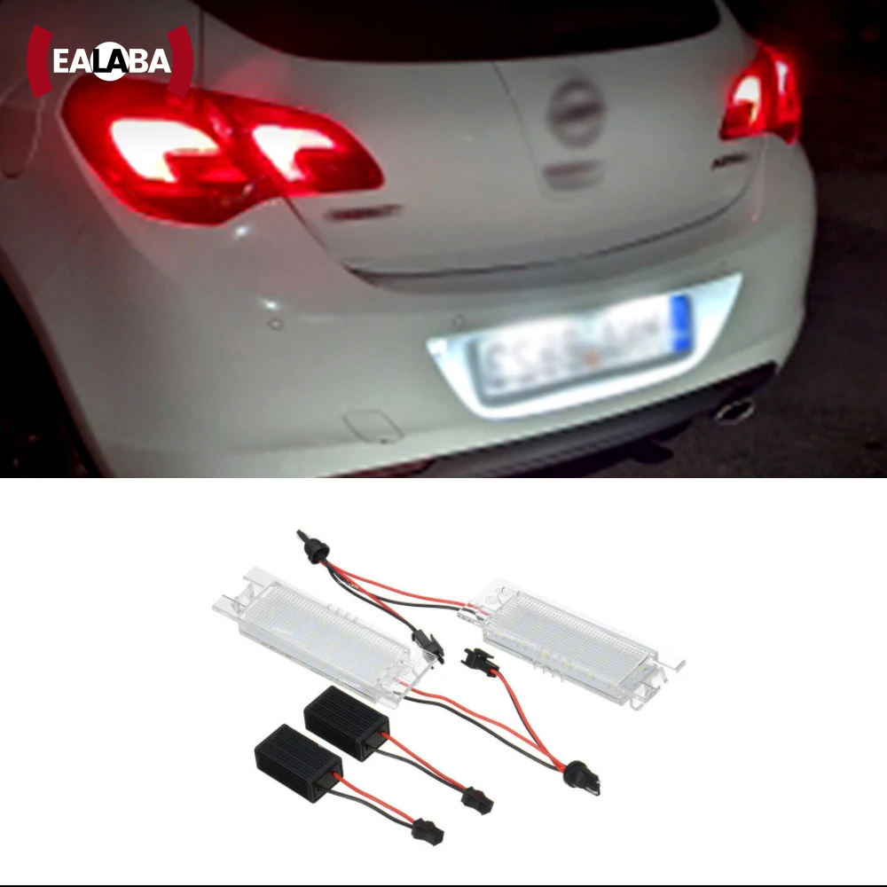 2pcs License Plate Light Led Canbus Number Plate Lamp For Opel Astra H J Corsa C D Insignia Tigra B Twintop Vectra C Zafira B