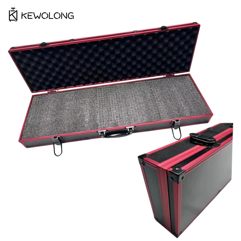 Aluminum Alloy Long Storage Box, Heavy Duty Waterproof Equipment Transport Case with Lock, Multi-Purpose Cargo Carrier