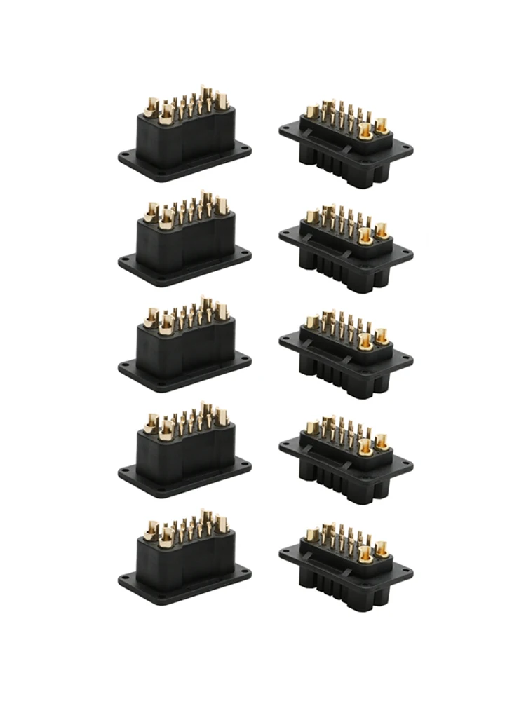 5Pairs HY90A 4 + 12 Mannelijke Vrouwelijke Plug DC 500V 90A Grote Stroom Connector Anti-reverse Inbrengen Ontwerp voor Model Solderen Adapter - afbeelding 2