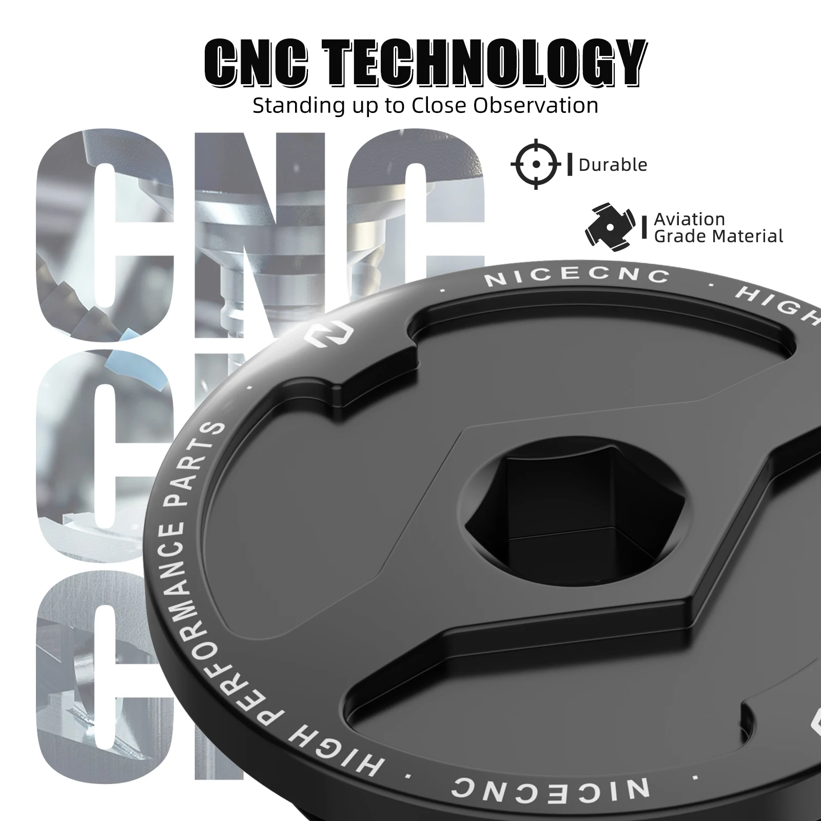NICECNC Motorabdeckungs- und Verschlusskappen-Kit für Yamaha Raptor 700 2006-2026 ATV, passend für Raptor 700R 2009-2026, YFZ450R, YFZ450X, Grizzly, Kodiak – Detail 8