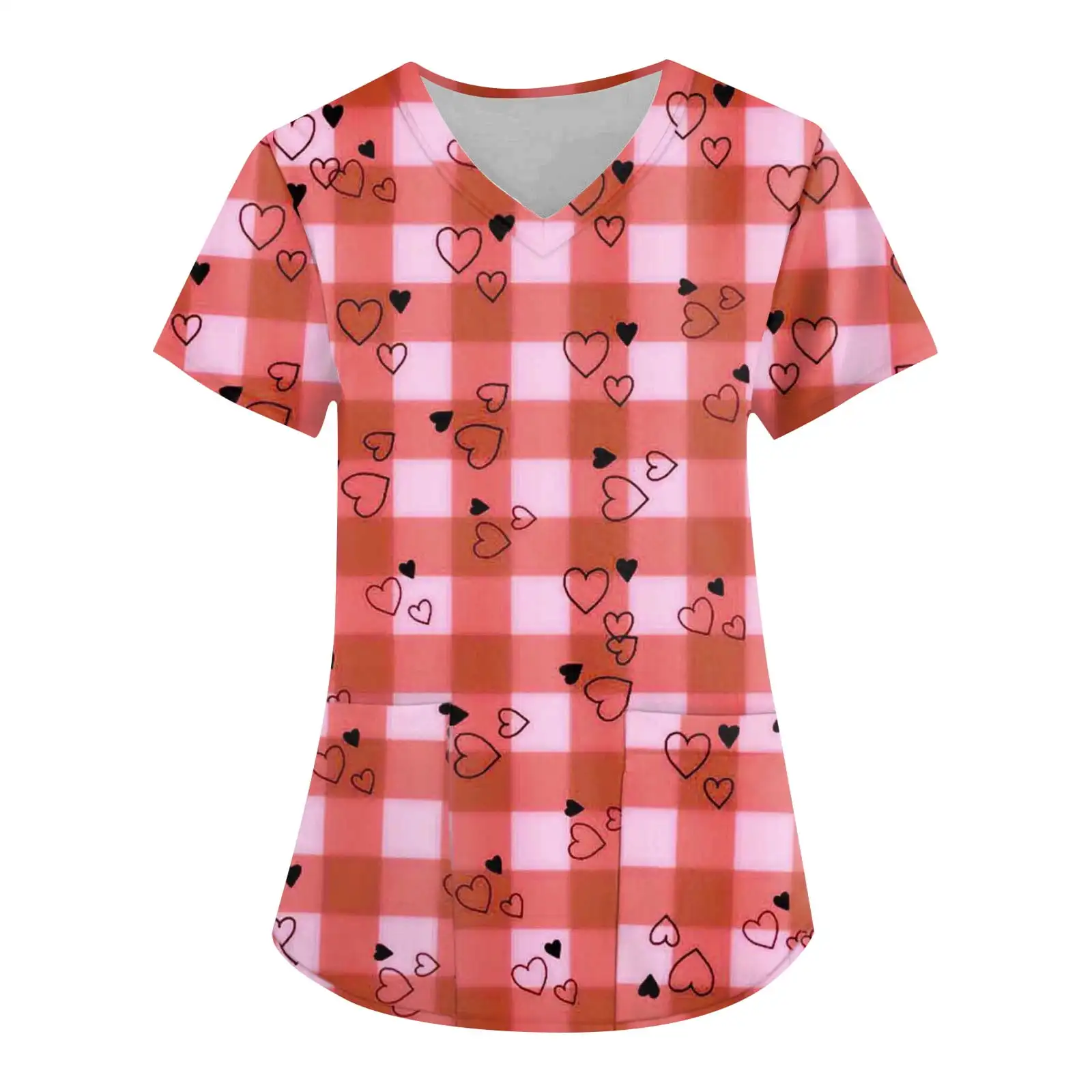 Uniforme médical à manches courtes et col en V pour femmes, gIslande pour animaux de compagnie, imprimé à la mode, décontracté, poche plaquée, générateurs, uniforme d'allaitement