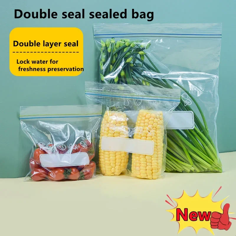 Refrigerator fresh-keeping bag food sealed transparent household fruit and vegetable food freezing special thickened ziplock bag