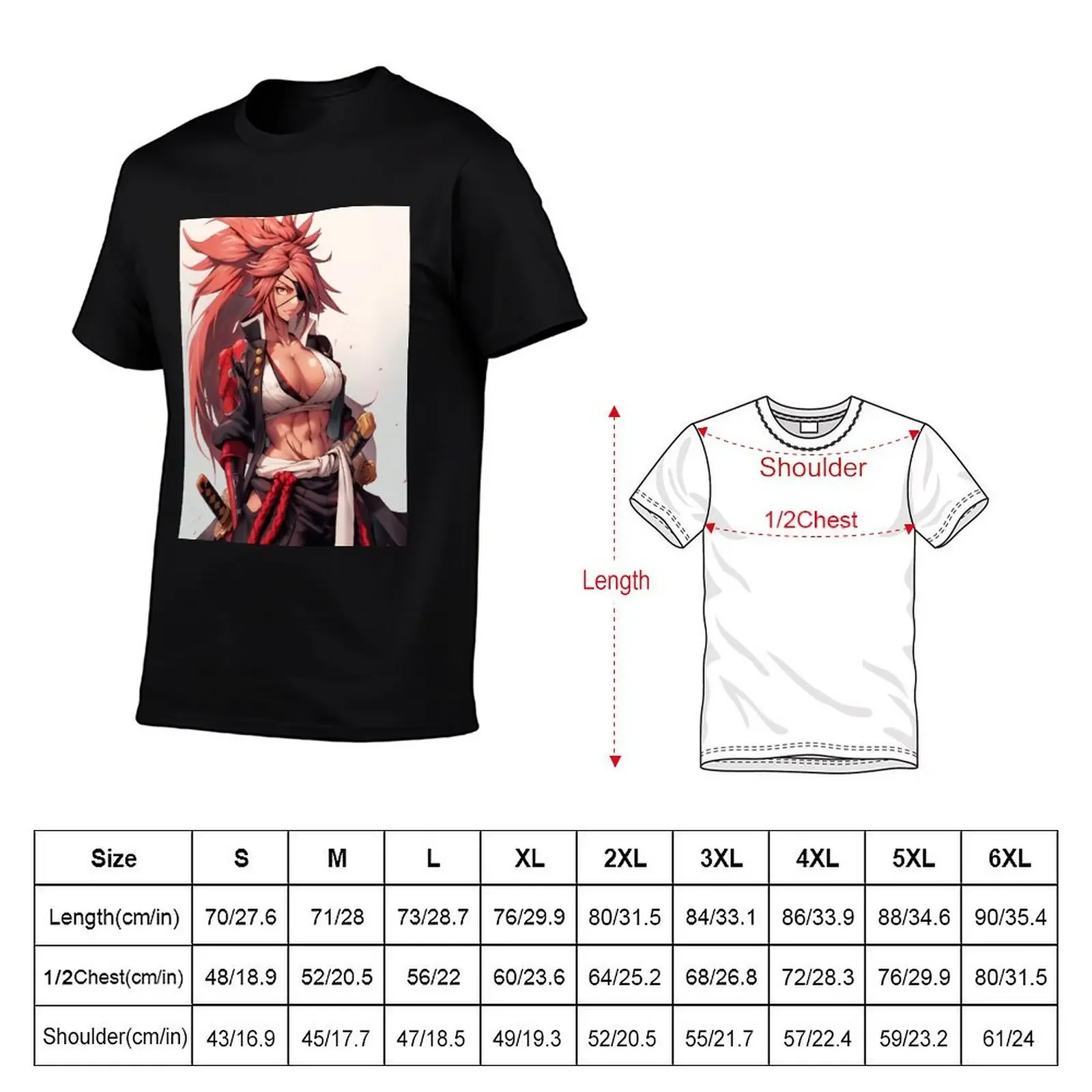 Baiken T-Shirt anime baggy shirts anime stuff anime figures tee shirts for men