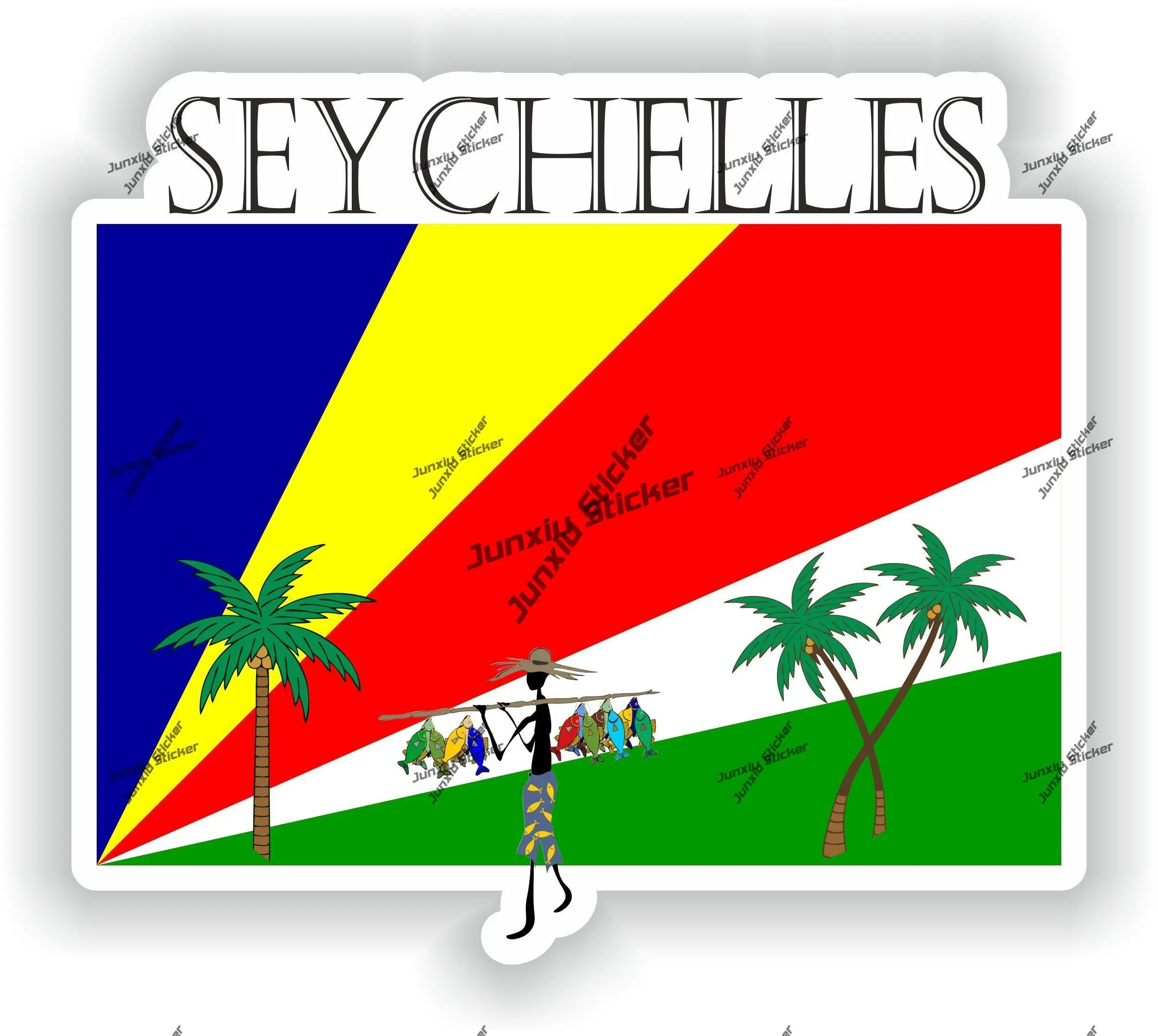 

Seychelles Sticker Stylish Window Waterproof Sticker Decoration Anime of Decal Funny Arms Stylish Coat Trendy Fade Truck Anti