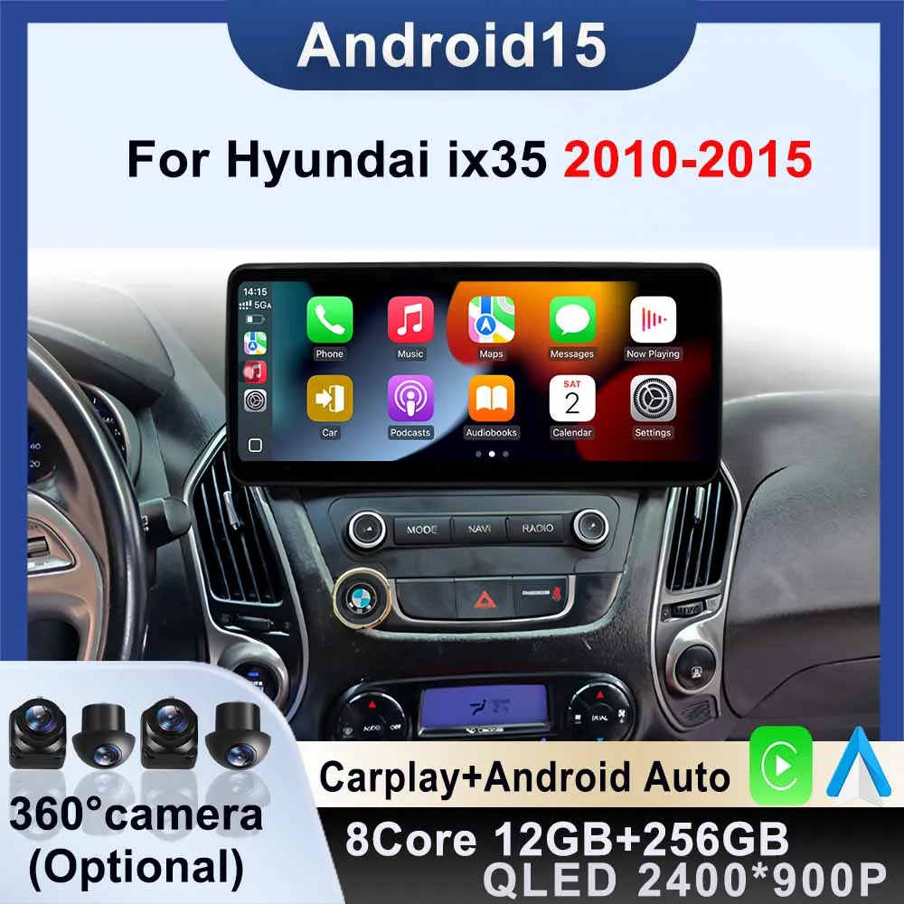 

Навигация GPS для Hyundai IX35 2010-2015 Android15 Мультимедиа Видео Стерео Bluetooth Автомобильный Радиоплеер CarPlay Android Auto WIFI