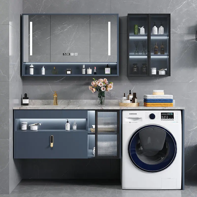 

Balcony slate integrated washing machine cabinet, bathroom cabinet, toilet washstand
