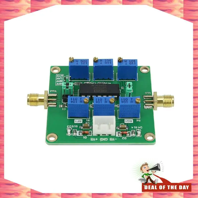 

24-часовая доставка UAF42 Активный фильтр Общая плата фильтрации Высокопроходной низкопроходной диапазон Усиление частоты Регулируемое значение Q