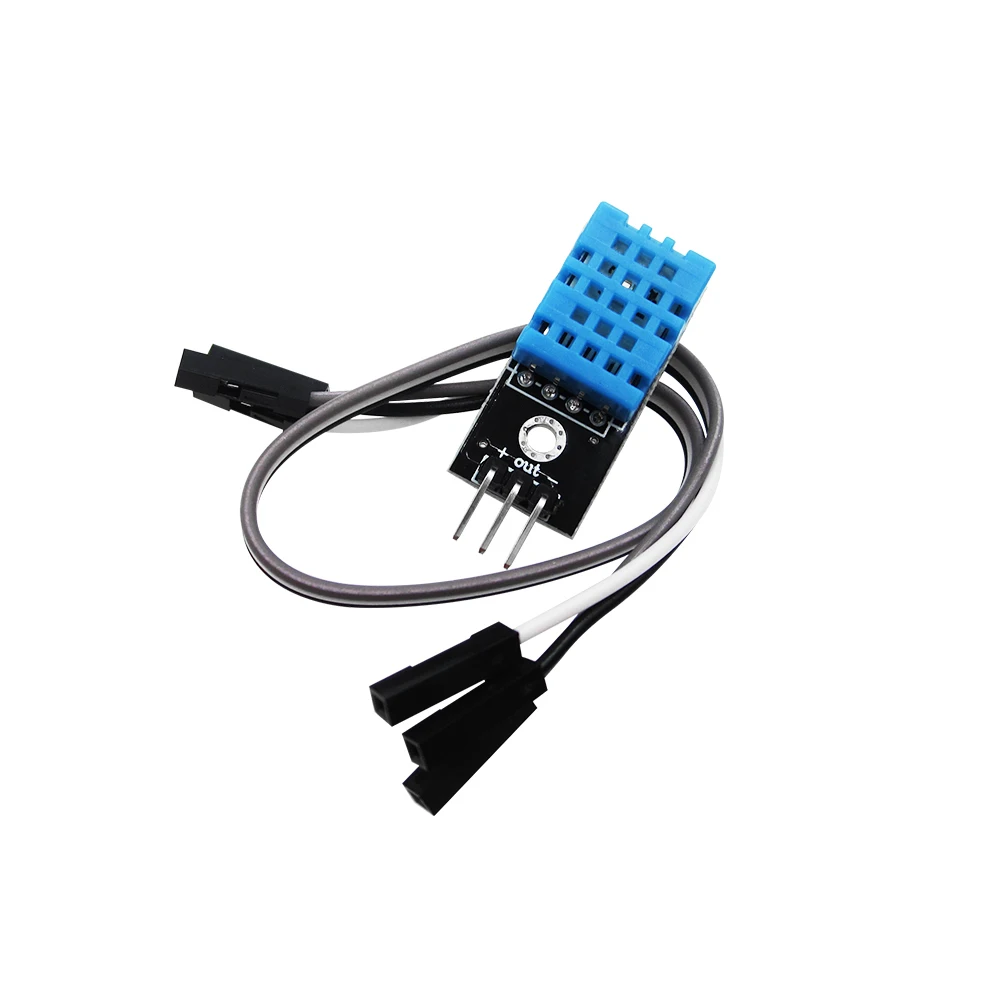 10PCS DHT11 อุณหภูมิและความชื้นสัมพัทธ์เซนเซอร์โมดูลดิจิตอลเอาต์พุต 5V Doupont CABLE