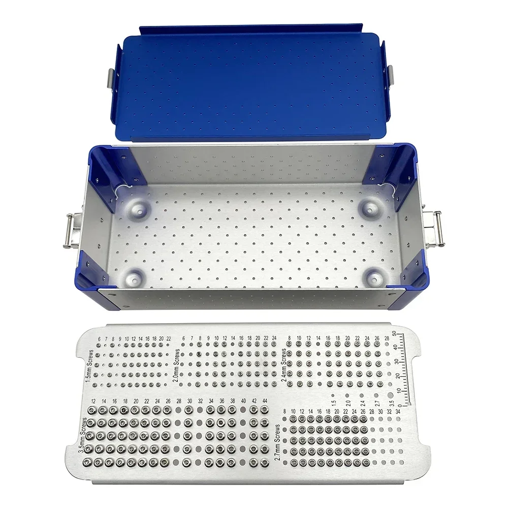 1.5/2.0/2.4/2.7/3.5 orthopedic trauma screw boxes sterilization tray orthopedic screw tray orthopedic Instruments